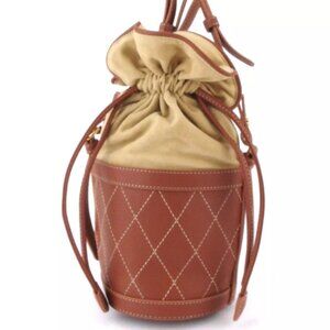 Samantha Thavasa shoulder bag beige suede ?~ leather Authentic used D2223